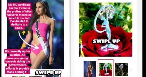 Catriona Gray auctions off Miss Universe 2018 candidate prelim pin