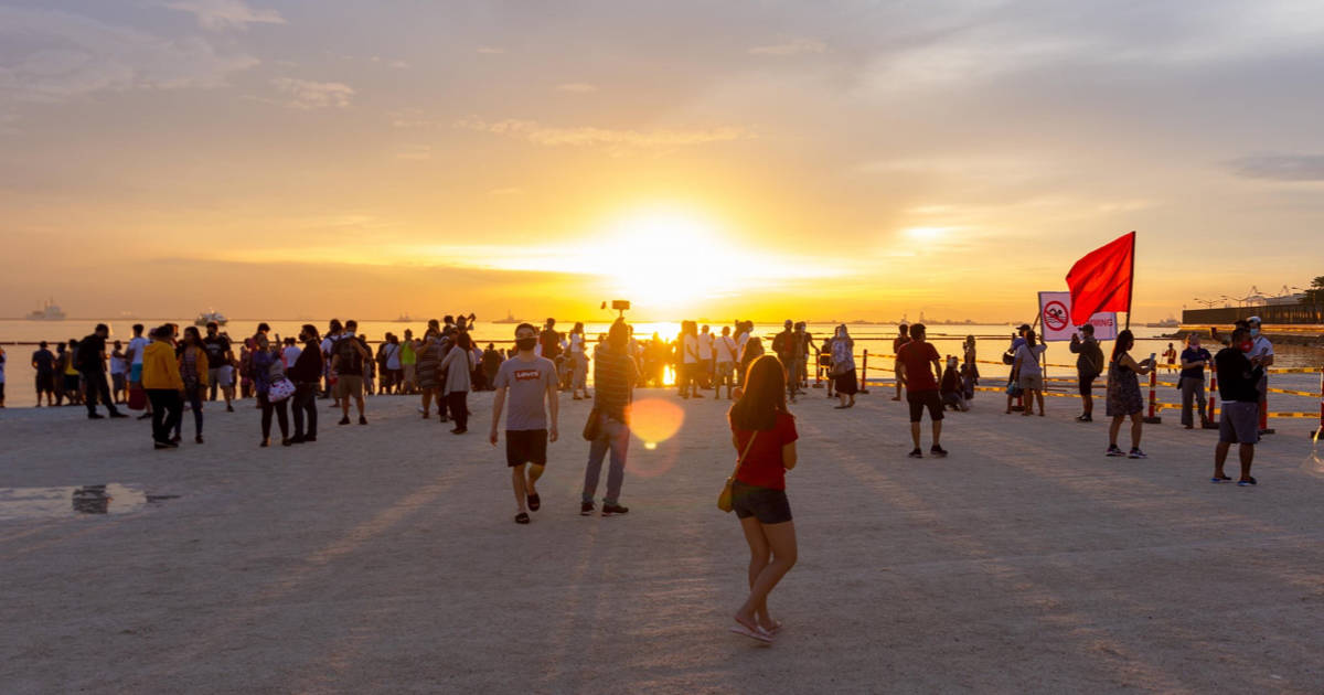LOOK: Sunset witness on Manila Bay white sand