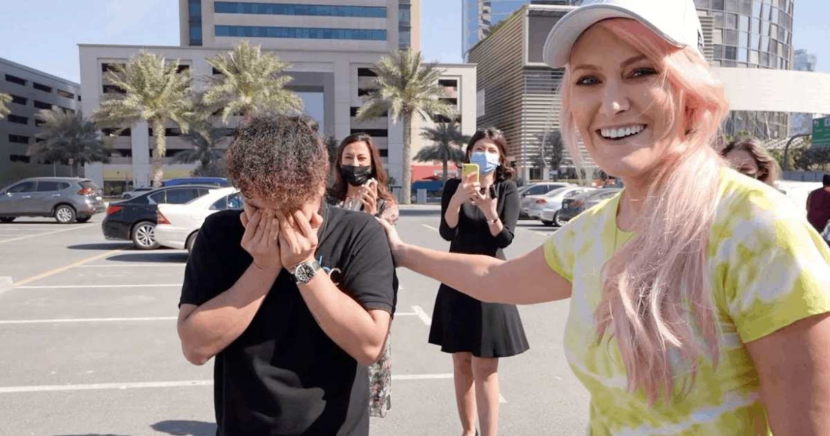 Supercar Blondie surprises a Filipino in Dubai with a brand new car