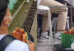 16-year-old kid sells turon in school, works in construction to help his family